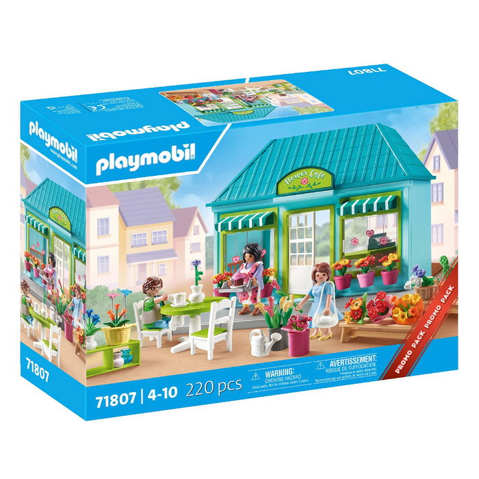 Playmobil 71807 Boutique de fleuriste et salon de thé Promo Pack avec 220 pièces