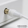 WOLFPACK LINEA PROFESIONAL Connecteur TV Mâle Droit 9,5 mm Blanc