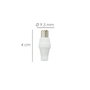 WOLFPACK LINEA PROFESIONAL Connecteur TV Mâle Droit 9,5 mm Blanc
