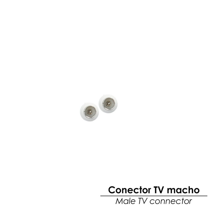 WOLFPACK LINEA PROFESIONAL Connecteur TV Mâle Droit 9,5 mm Blanc WOLFPACK LINEA PROFESIONAL Connecteur TV Mâle Droit 9,5 mm Blanc