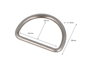 Innspiro Anneau en forme de D Zamak Argent Vieilli 34 mm (Lot de 5)