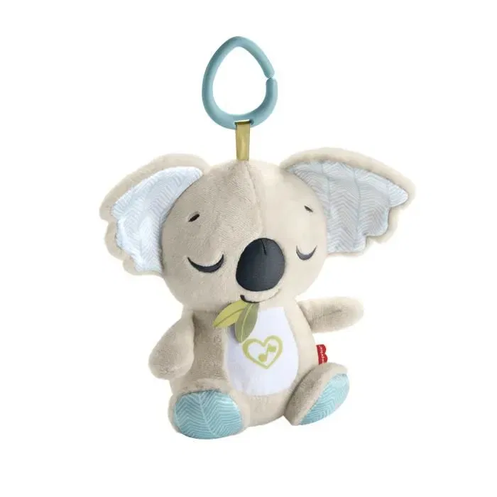 Fisher-Price Doudou Koala à Emporter JBD65 - Veilleuse Musicale en Peluche Apaisante avec Mélodies et Oreilles en Satin pour Bébé