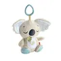 Fisher-Price Doudou Koala à Emporter JBD65 - Veilleuse Musicale en Peluche Apaisante avec Mélodies et Oreilles en Satin pour Bébé