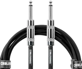 CABLEWORKS Câble Instrument Jack/Jack 3 m - Connecteurs Jack Mono, Noir, Longueur 3 mètres