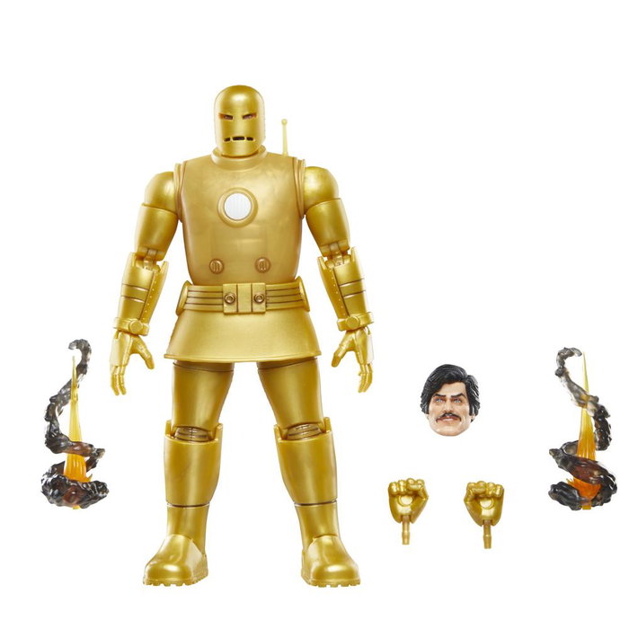Hasbro Marvel Legends Series Iron Man Figurine de Collection 15 cm avec Accessoires - Armure Dorée