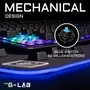 The G-Lab KEYZ CARBON E - Clavier gamer mécanique rétroéclairé RGB - Switch Bleu - Format low profile - Repose-poignet intégré - Version FR - Noir