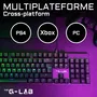 The G-Lab KEYZ CARBON E - Clavier gamer mécanique rétroéclairé RGB - Switch Bleu - Format low profile - Repose-poignet intégré - Version FR - Noir