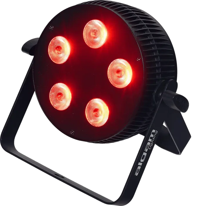 ALGAMLIGHT Projecteur LED 5x10W 4 en 1 RGBW Slim avec DMX512, IP20, 50W - 225x70x220 mm