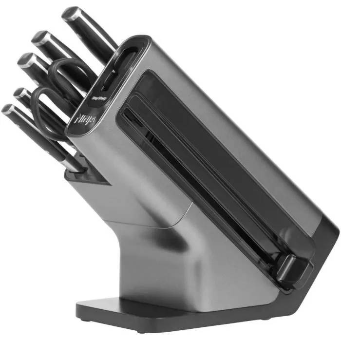 Ninja Foodi StaySharp K32006EU - Set de 6 couteaux avec bloc et aiguiseur intégré