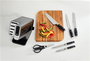 Ninja K32006EU - Jeu de 6 couteaux de cuisine avec bloc et aiguiseur intégré StaySharp - 5 couteaux et 1 paire de ciseaux - Acier inoxidable allemand