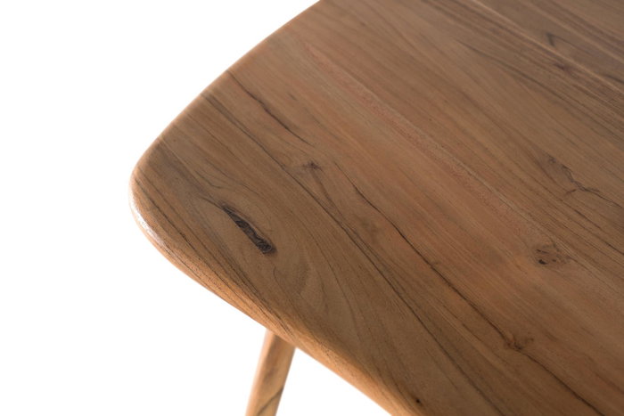 GINER Y COLOMER Bureau en bois d'acacia massif, plateau irrégulier, couleur naturelle, design artisanal