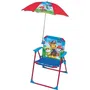 Fun House Chaise parasol Pat Patrouille pour enfant, Bleu Rouge Marron, 39*39*53 cm, Tissu Polyester, Structure Acier, Polyéthylène, 3 ans et plus