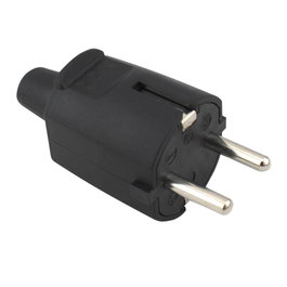 GSC Evolution Clavija Bipolar Entrada Cable Recta 4.8mm Negro