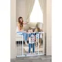 Dreambaby - Barrière de sécurité Liberty, extensible de 126 à 132,5 cm, inclut 2 extensions, Blanche