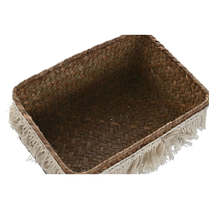 Home ESPRIT Set de paniers Boho Usé en Fibre naturelle, 3 pièces