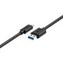 Unitek Câble USB A vers USB C Y-C474BK+ Noir 1 m