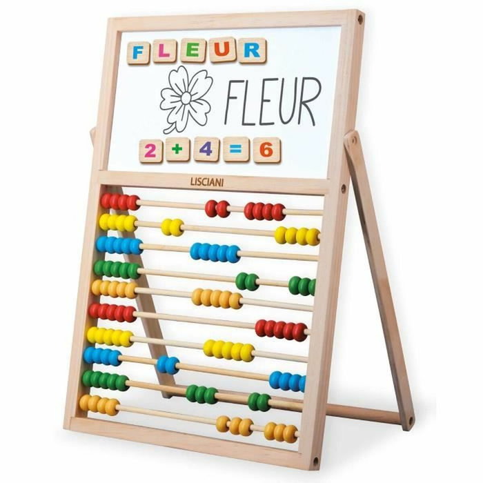 Lisciani Giochi Mes premières compétences - Chevalet Montessori double face avec lettres et chiffres magnétiques