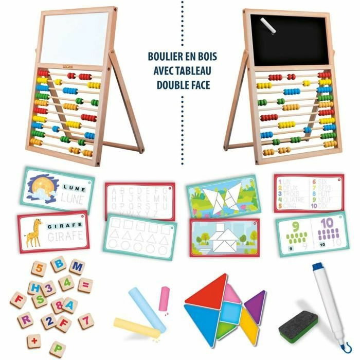 Lisciani Giochi Mes premières compétences - Chevalet Montessori double face avec lettres et chiffres magnétiques