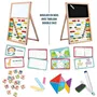 Lisciani Giochi - Mes Premières Compétences Chevalet, Jeu Montessori Tableau Double Face avec Lettres et Chiffres Magnétiques, Matériel Éducatif en Bois pour Enfants 3-6 Ans
