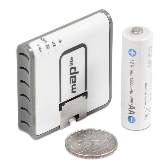 MikroTik mAP lite - Routeur et point d'accès sans fil 802.11b/g/n 2.4 GHz 3.5 W, très compact (48x49x11 mm), système RouterOS MikroTik mAP lite - Routeur et point d'accès sans fil 802.11b/g/n 2.4 GHz 3.5 W, très compact (48x49x11 mm), système RouterOS