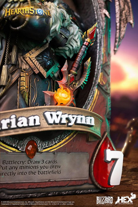 HEX Collectibles Statuette 3D Art Frame Varian Wrynn Hearthstone HEX Collectibles Statuette 3D Art Frame Varian Wrynn Hearthstone