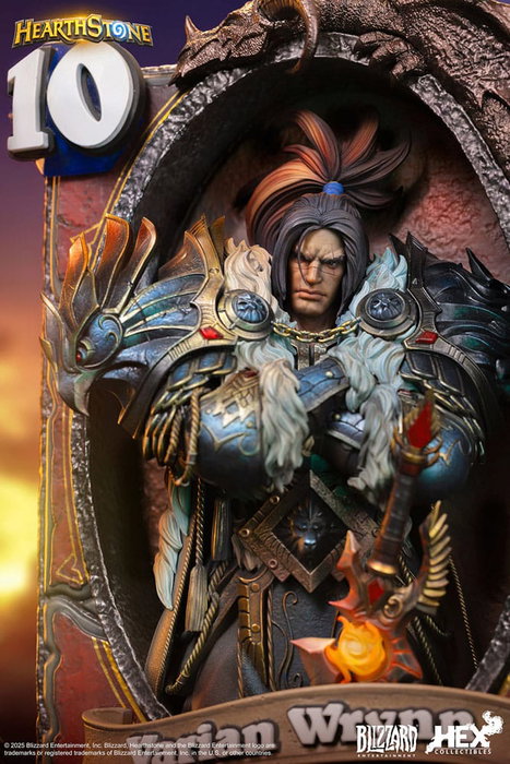 HEX Collectibles Statuette 3D Art Frame Varian Wrynn Hearthstone HEX Collectibles Statuette 3D Art Frame Varian Wrynn Hearthstone