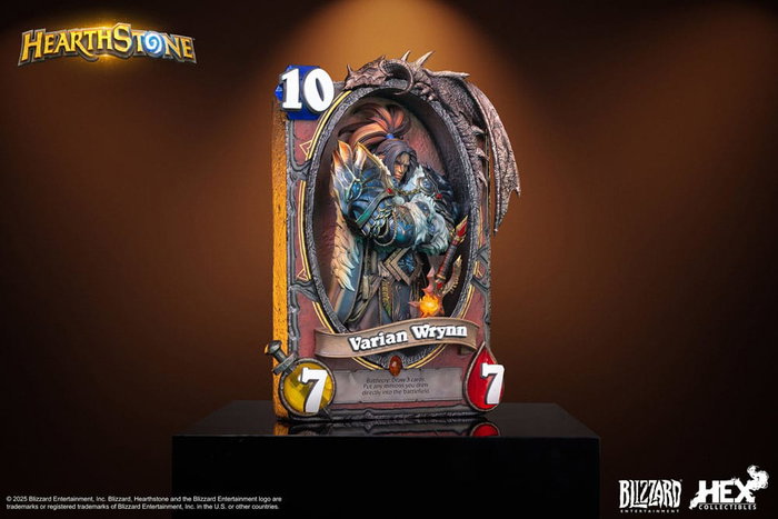 HEX Collectibles Statuette 3D Art Frame Varian Wrynn Hearthstone HEX Collectibles Statuette 3D Art Frame Varian Wrynn Hearthstone