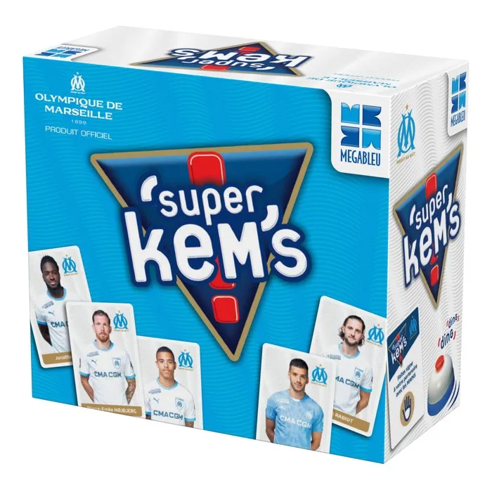 Megableu Super Kems Olympique de Marseille - Jeu de société sur l'OM - Version française - Dès 6 ans - Pour famille et amis