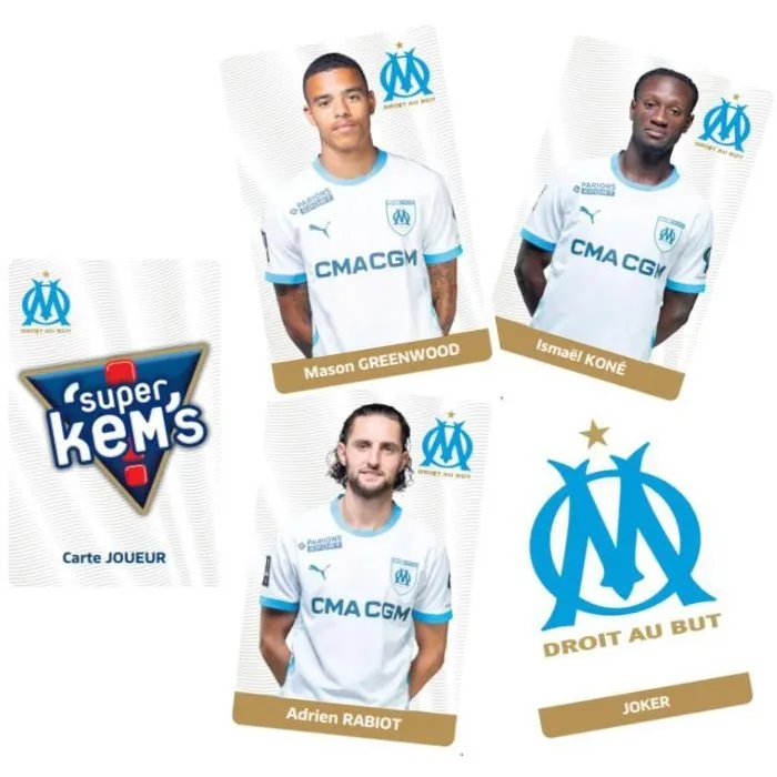 Megableu Super Kems Olympique de Marseille - Jeu de société sur l'OM - Version française - Dès 6 ans - Pour famille et amis