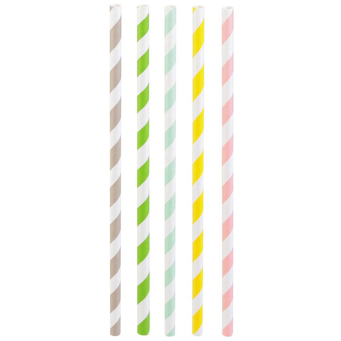 Cook Concept Lot de 50 pailles fantaisie en papier