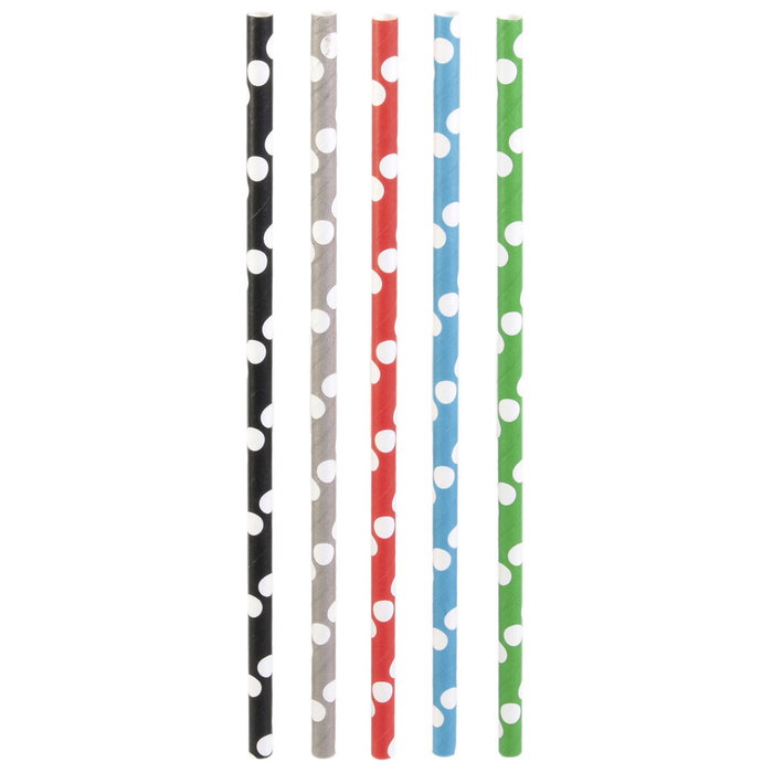 Cook Concept Lot de 50 pailles fantaisie en papier