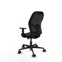 Chaise Jorquera Synchrone/Traslack tissu Noir Base en nylon noir Accoudoir 1D Sans appui-tête Roulettes 65mm nylon