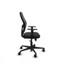 Chaise Jorquera Synchrone/Traslack tissu Noir Base en nylon noir Accoudoir 1D Sans appui-tête Roulettes 65mm nylon