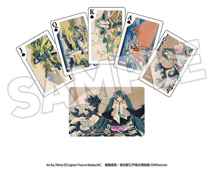 Presence CO., LTD. Katsushika Hokusai x Hatsune Miku jeu de cartes à jouer 