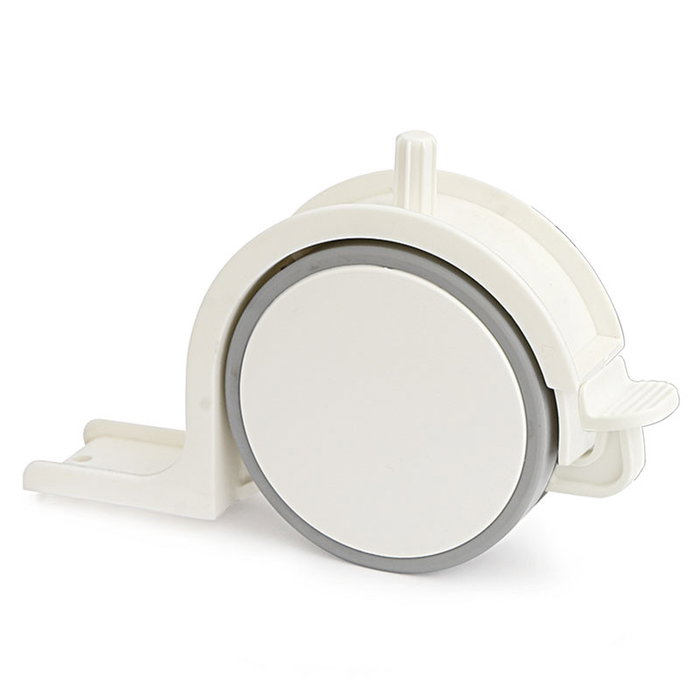 Q&Q Toscana SP40 - Roue nid pour meubles à emboutir, avec frein, diamètre 40 mm, couleur blanc Q&Q Toscana SP40 - Roue nid pour meubles à emboutir, avec frein, diamètre 40 mm, couleur blanc