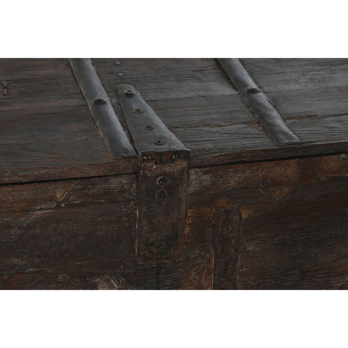 Coffre Home ESPRIT Marron Fer bois de teck 137 x 44 x 98 cm