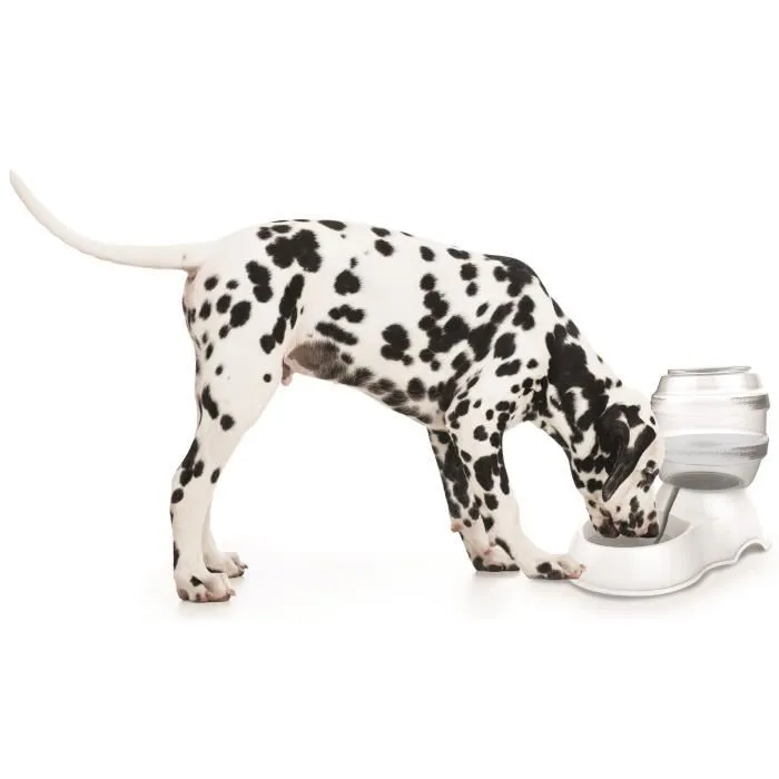 M-PETS Distributeur d'eau automatique pour chien, cylindrique, 3500ml, blanc, pour intérieur, grande capacité