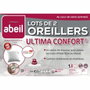 Abeil Lot de 2 oreillers Ultima Confort 60 x 60 cm