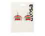 Boucles d'oreilles vampiresse rouge intense avec détail gothique pour Halloween et soirée à thème - Accessoire de déguisement
