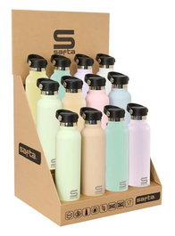 Safta Expositor de bouteilles en métal de 600 ml - Surtido de couleurs pastel - Dimensions : 31.5 x 23.5 x 19.5 cm