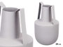 Giftdecor Vase en acier double anse gris pastel 14x24x14 cm (Set de 6)
