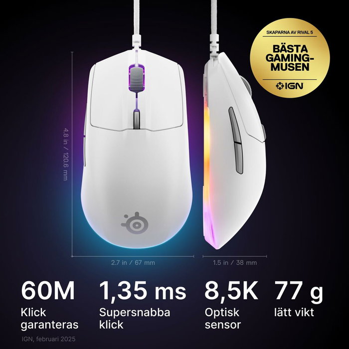 Souris SteelSeries 62516 Blanc Souris SteelSeries 62516 Blanc