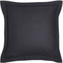 Today Taie d'oreiller en coton bio 63x63 cm Fusain avec volant de 5 cm