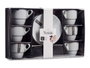 VESSIA Set de 6 tasses à café en porcelaine blanche avec soucoupes 200ml