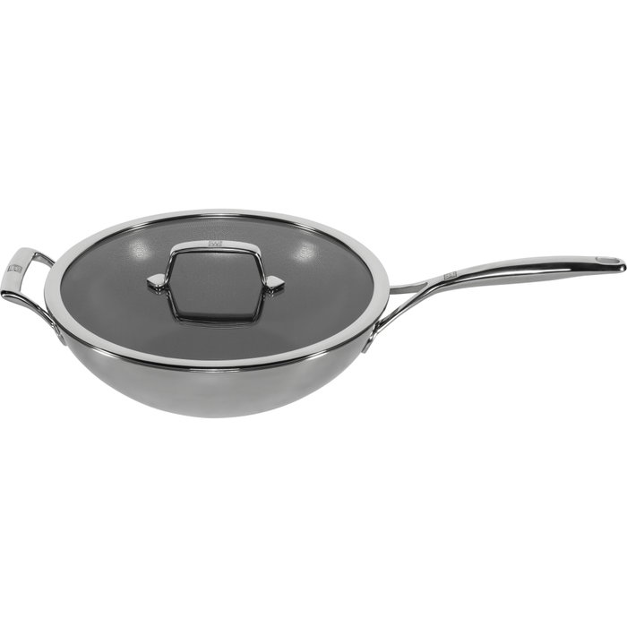 Zwilling Peak Wok en acier inoxydable 30 cm avec couvercle Zwilling Peak Wok en acier inoxydable 30 cm avec couvercle