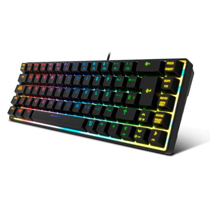 Krom Kalista Teclado gaming USB RGB Rainbow 62%