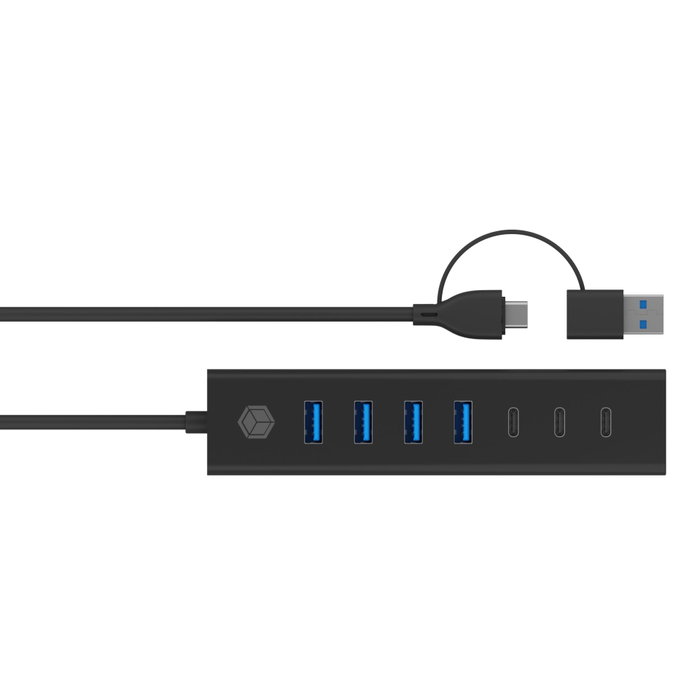 Icy IB-HUB1737-C3 Hub USB 3.2 Gen 1 à 7 ports (4x USB-C, 3x USB-A)