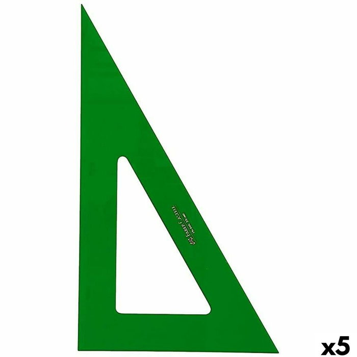 Équerre à dessin Faber-Castell Vert 12 cm (5 Unités)