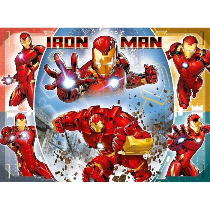 Ravensburger - Puzzle 100 Pièces XXL Marvel Avengers - Le Puissant Iron Man - 49x36 cm - À Partir de 6 Ans - Réf. 00013377 Ravensburger - Puzzle 100 Pièces XXL Marvel Avengers - Le Puissant Iron Man - 49x36 cm - À Partir de 6 Ans - Réf. 00013377