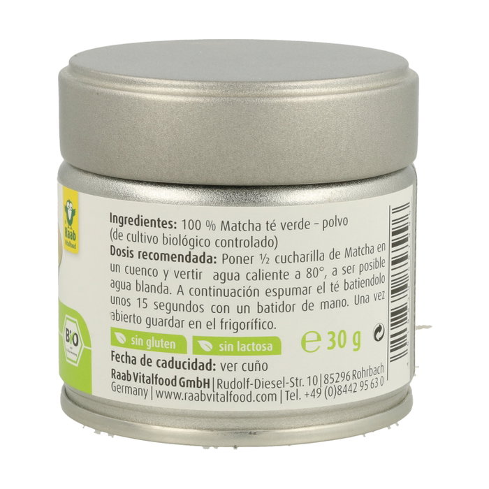 RAAB VITALFOOD Matcha thé vert premium poudre 30g BIO RAAB VITALFOOD Matcha thé vert premium poudre 30g BIO